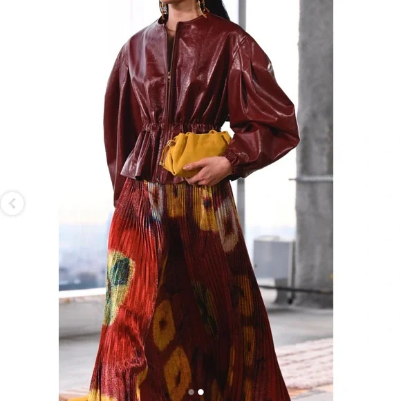 Ulla Johnson Briar Lamb Leather Jacket Mahogany Size Small NWOT - Picture 4 of 15